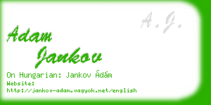 adam jankov business card